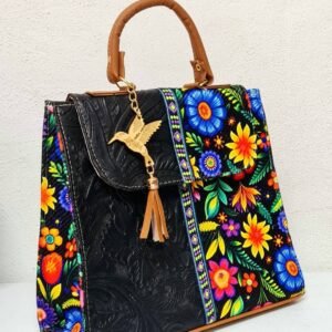 Handcrafted Artisan Backpack – "Mochila Artesanal" Black (Multicolor) Premium Bag