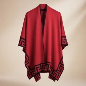 Reversible Ruana Luxurious 100% Alpaca Wrap Classic Sleeveless Cape Shawl Various Colors