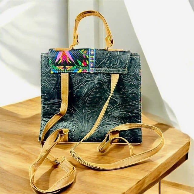 Handcrafted Artisan Backpack – "Mochila Artesanal" Black (Multicolor) Premium Bag - Image 6