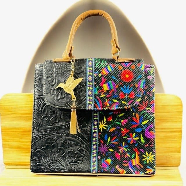 Handcrafted Artisan Backpack – "Mochila Artesanal" Black (Multicolor) Premium Bag - Image 2