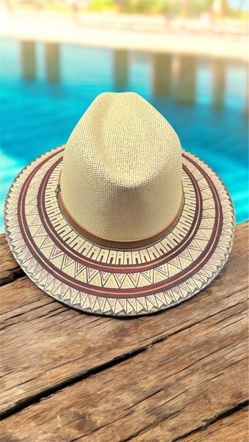 Custom Hand-Painted Fedora Hat Painted In Detail Unisex Size L - Image 2