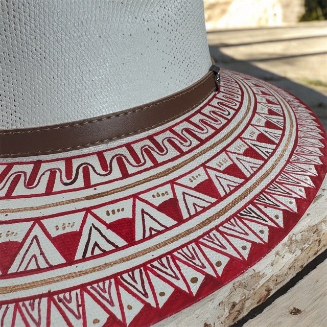 Custom Hand Painted Fedora Hat-Painted In Detail Unisex Size L - Image 5