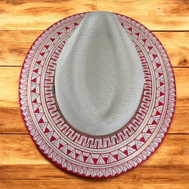 Custom Hand Painted Fedora Hat-Painted In Detail Unisex Size L