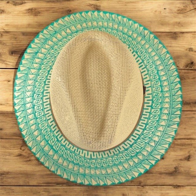Custom Hand Painted Fedora Hat Painted In Detail Unisex Size XL