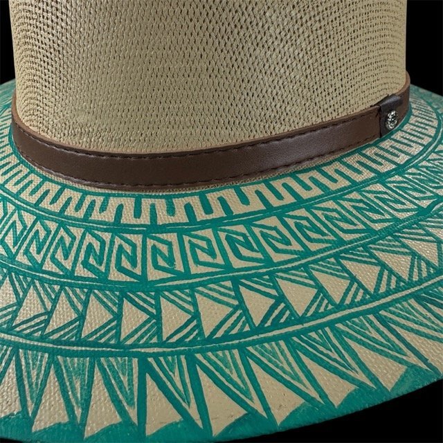 Custom Hand Painted Fedora Hat Painted In Detail Unisex Size XL - Image 5